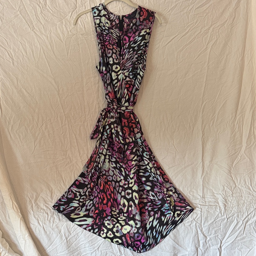 RACHEL Rachel Roy Vibrant Animal Print Midi Dress